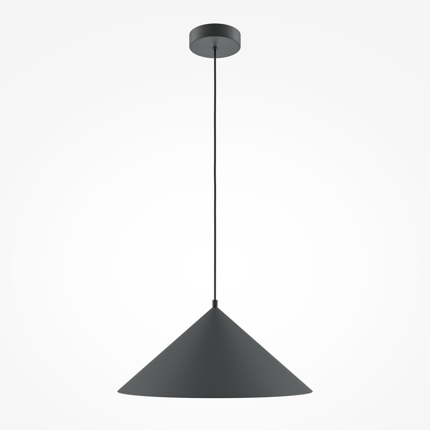 Suspension en métal Ø 35 cm rond H : max. 318 cm Noir