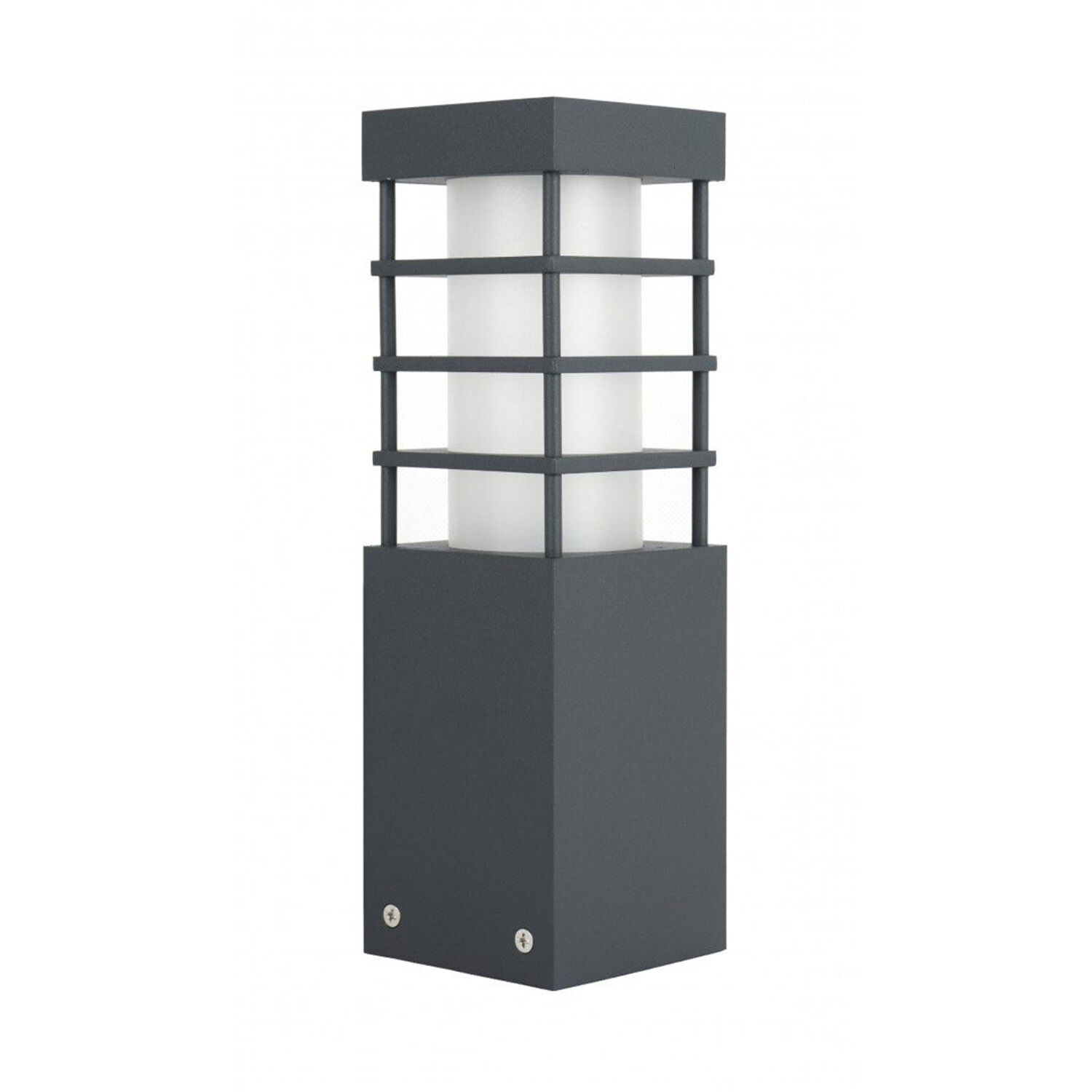 Luminaire d'allée anthracite 25cm carré IP54 faible éblouissement