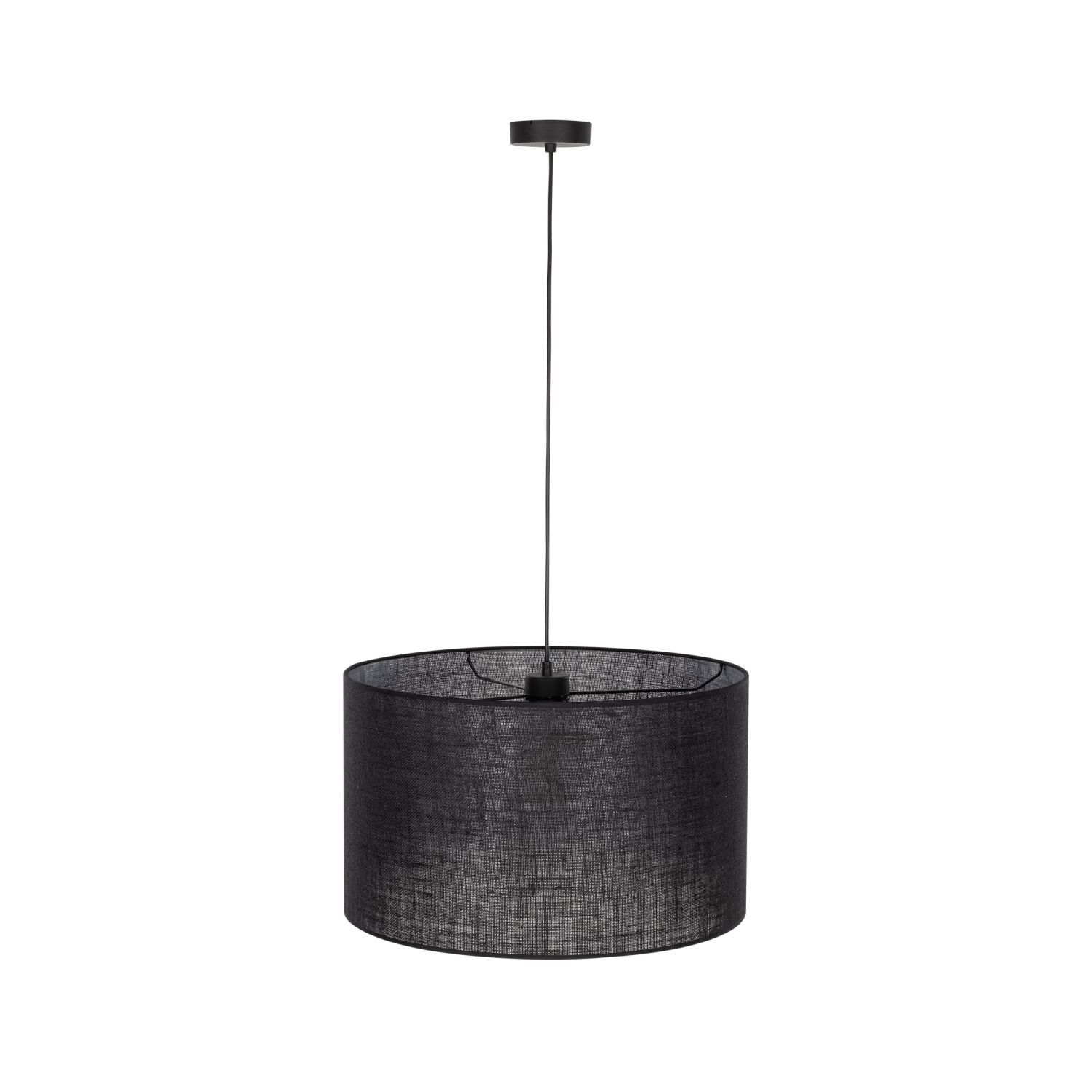 Lampe à suspendre Noir Ø 50 cm H : max. 180 cm E27 Tissu