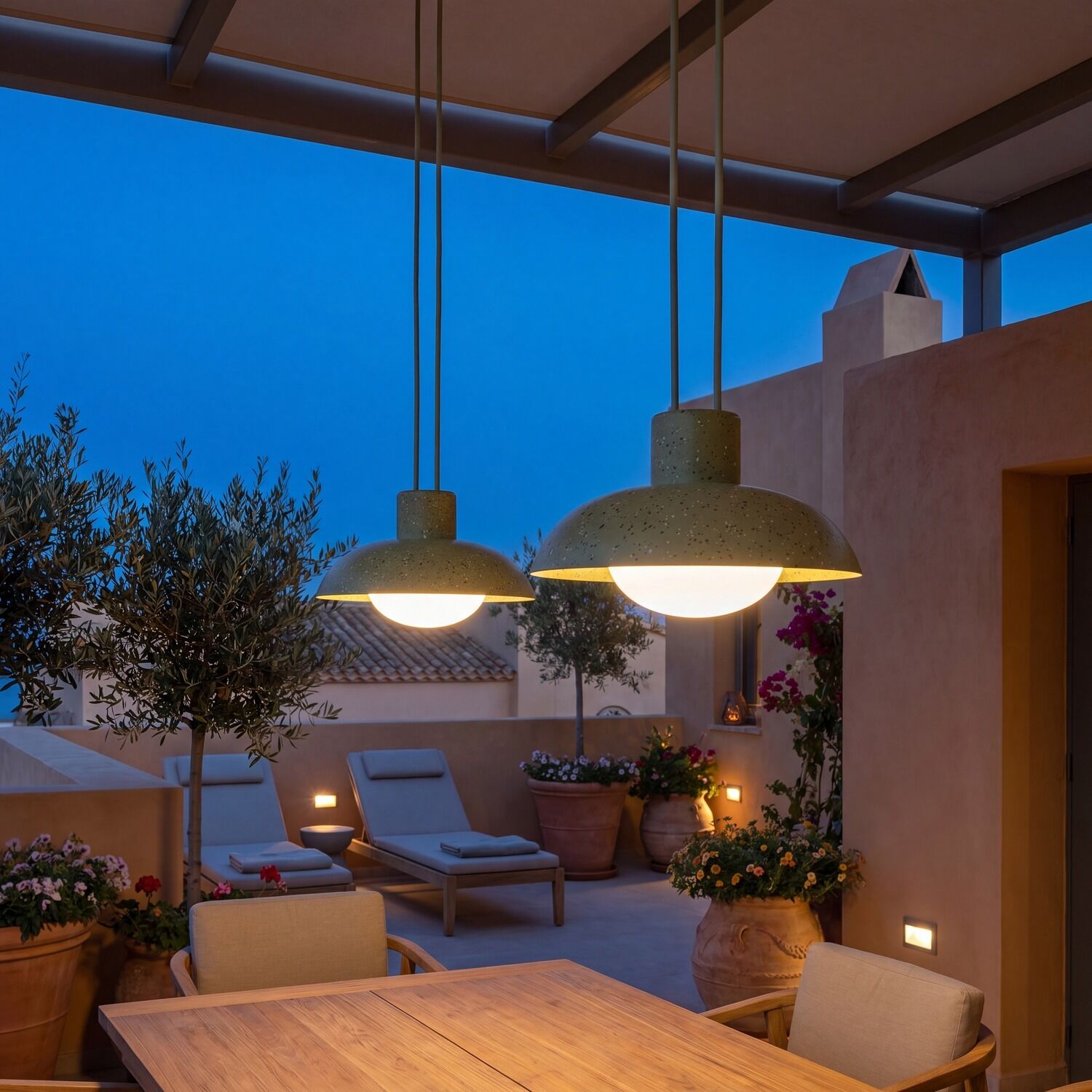 kugellampe-aussen-aussenbeleuchtung-led-aussenbeleuchtung-led-modern-riku-1x-led-mit-9w-leuchtmittel-inklusive-gruen-lele141823-01 outdoor, terrasse, hängende lampe, terrassenmöbel, topfpflanzen