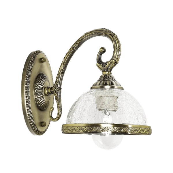 Wandleuchte, Brassiere, Bronze, Glaskugel, Wandlampe