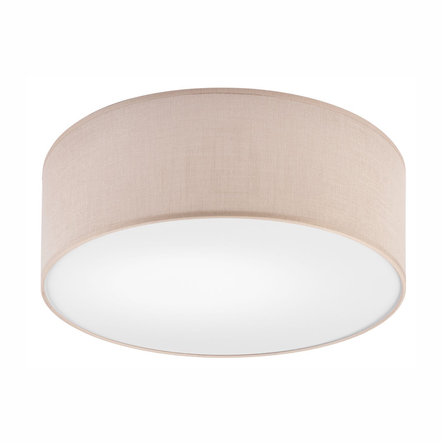 Plafonnier rond Ø 35 cm Tissu Moderne Beige faible éblouissement E27