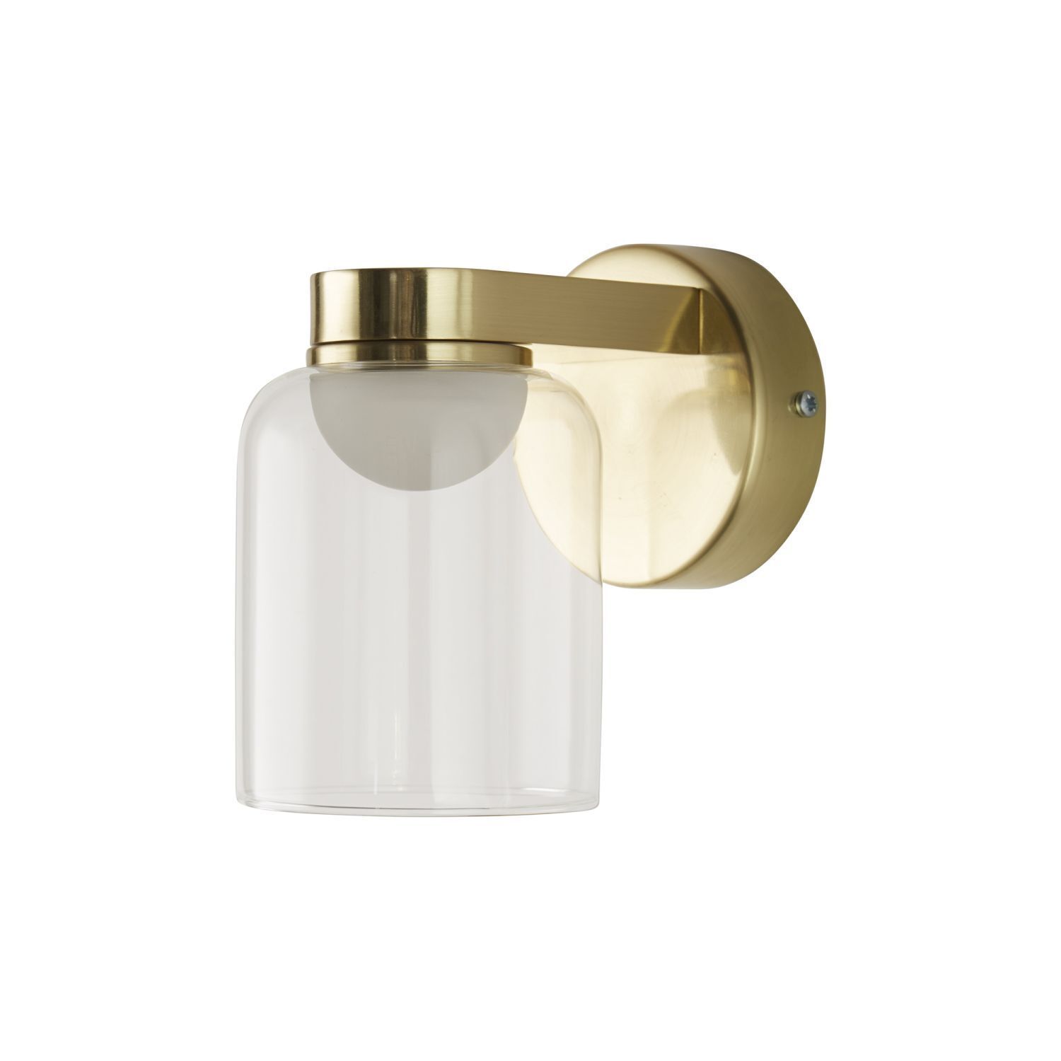 Wandlampe, Glasabdeckung, Messing Finish, Wandleuchte, Glas Schirm