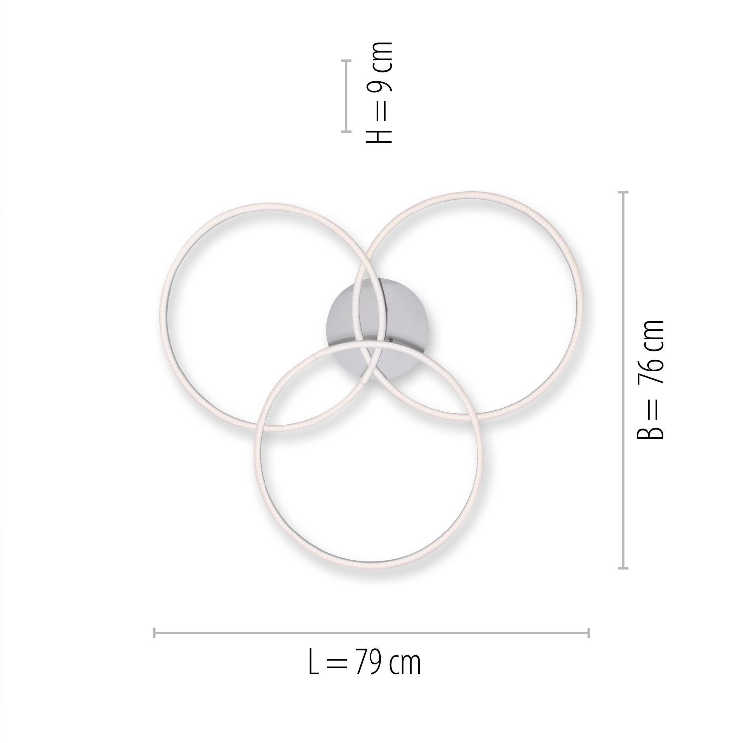 Plafonnier LED Métal Acier L:79 cm 3000 K mobile