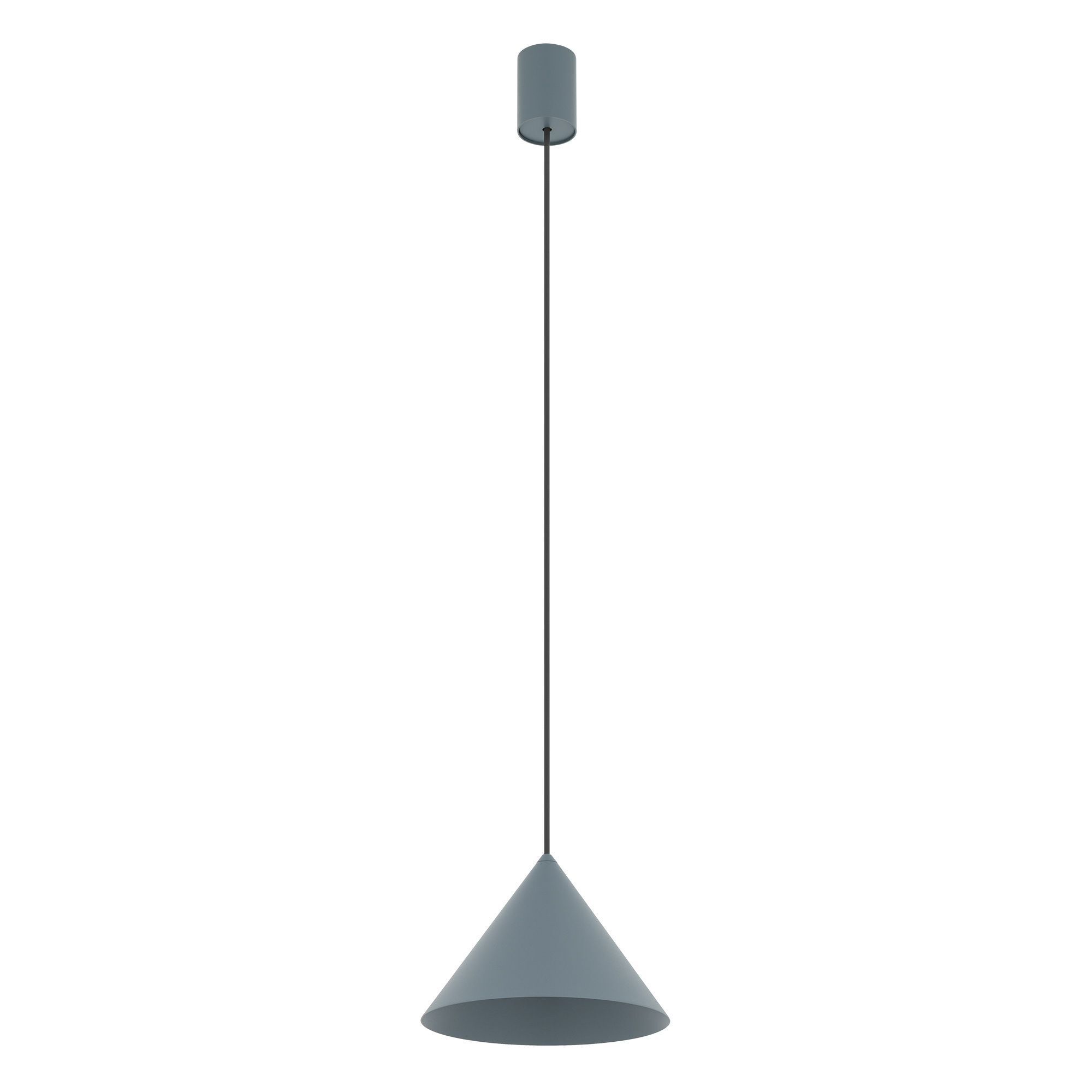 Dekorative Hängelampe Metall GU10 Ø20,5 cm Umbra Blau pendant light, cone shade, gray, cord, ceiling mount