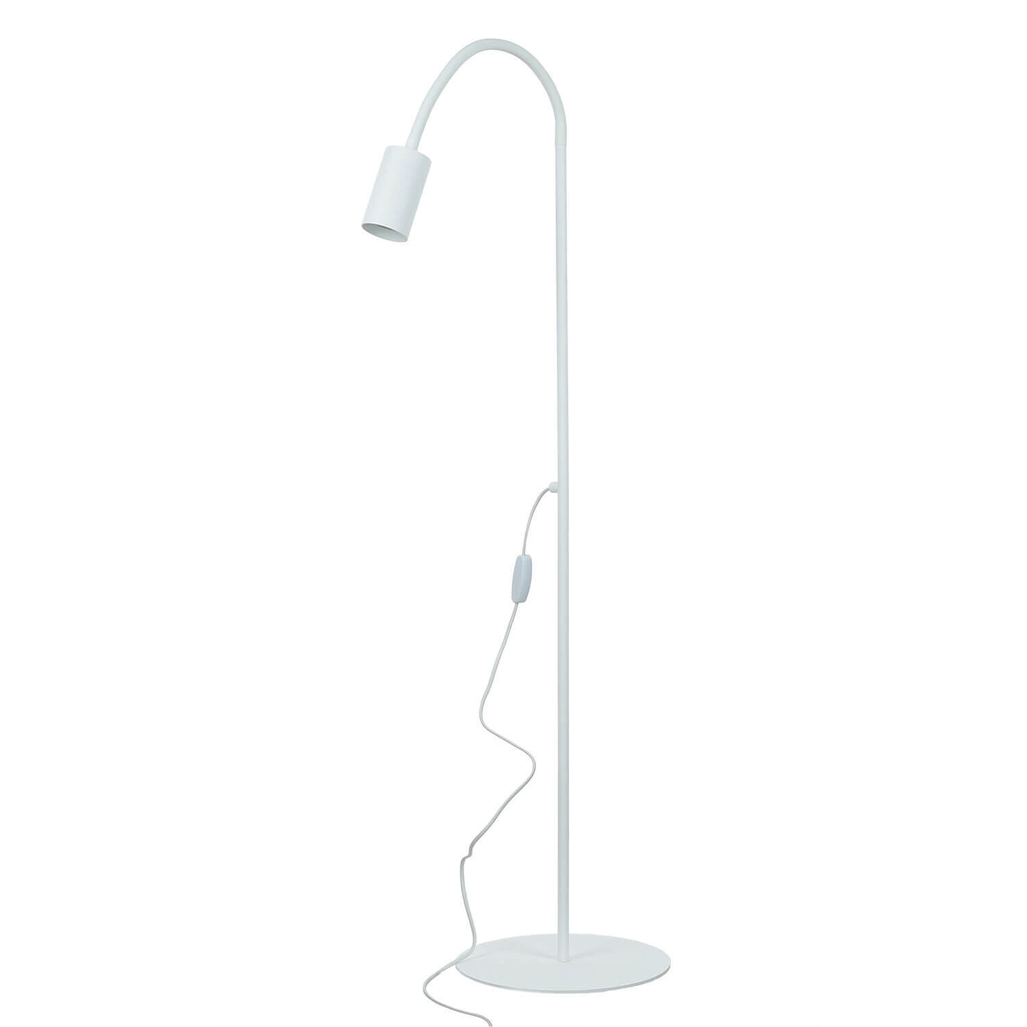 Lampadaire blanc métal 153 cm flexible