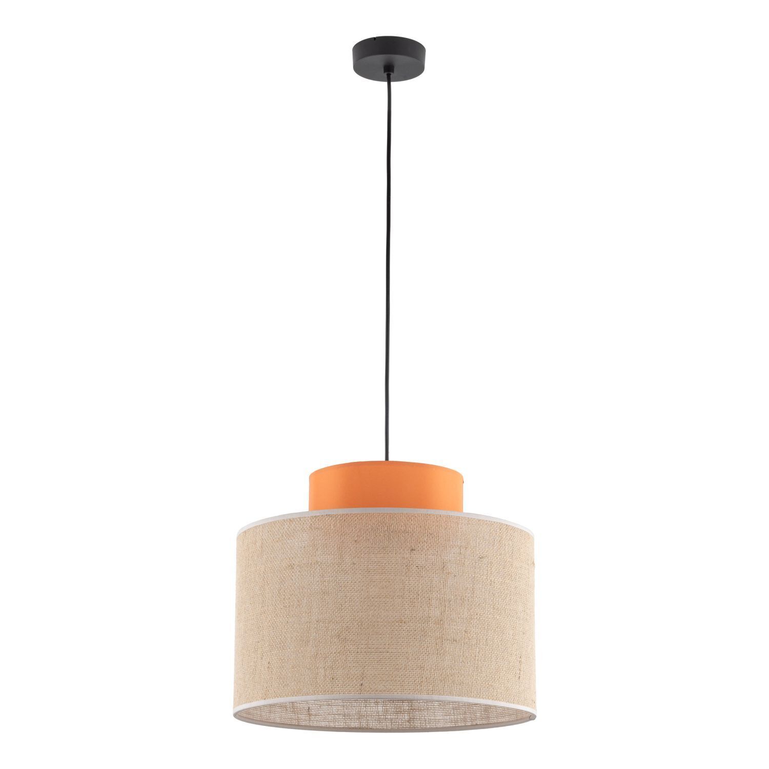 Suspension ronde E27 Ø 38 cm H : max. 170 cm Jute Tissu