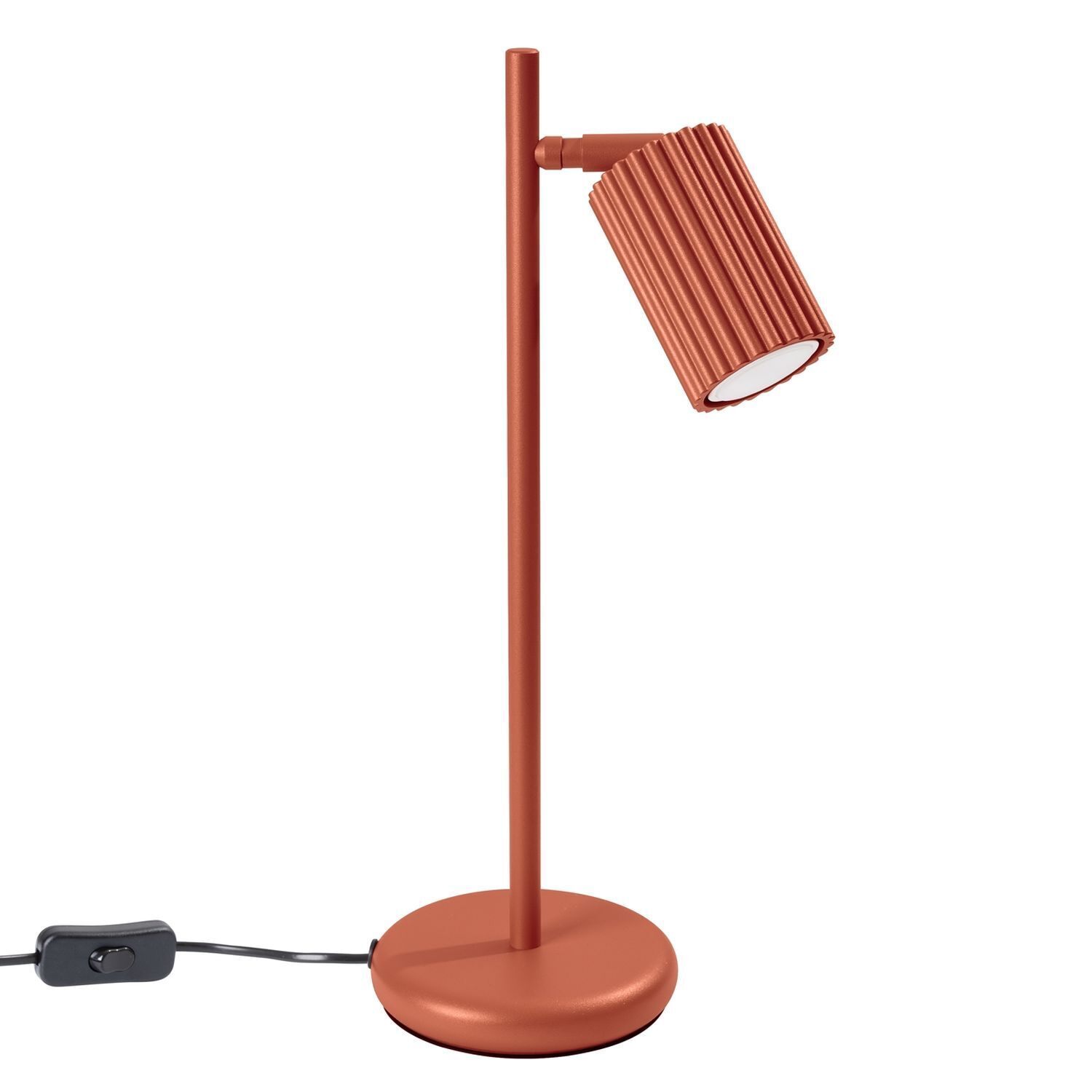 Lampe de lecture GU10 hauteur 43 cm aluminium en rouge moderne orientable