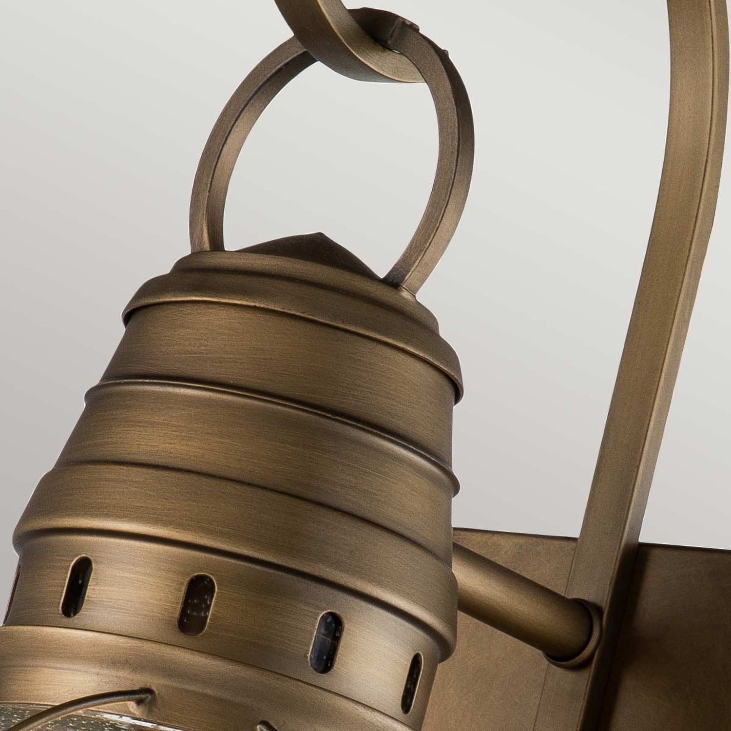 Außenwandlampe Kugelschirm Aluminium Glas 51 cm hoch IP44 kamin, Laterne, Bronze, Metall, Kerzenhalter