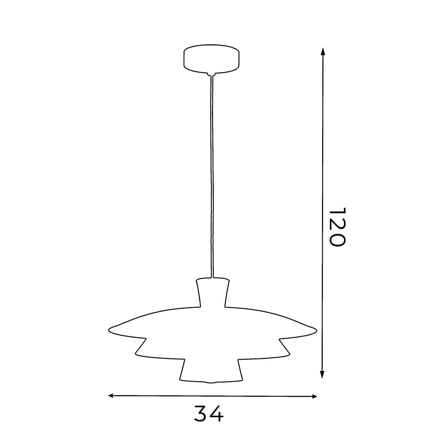 Lampe à suspendre décorative Blanc Noir Ø34 cm E27 Moderne