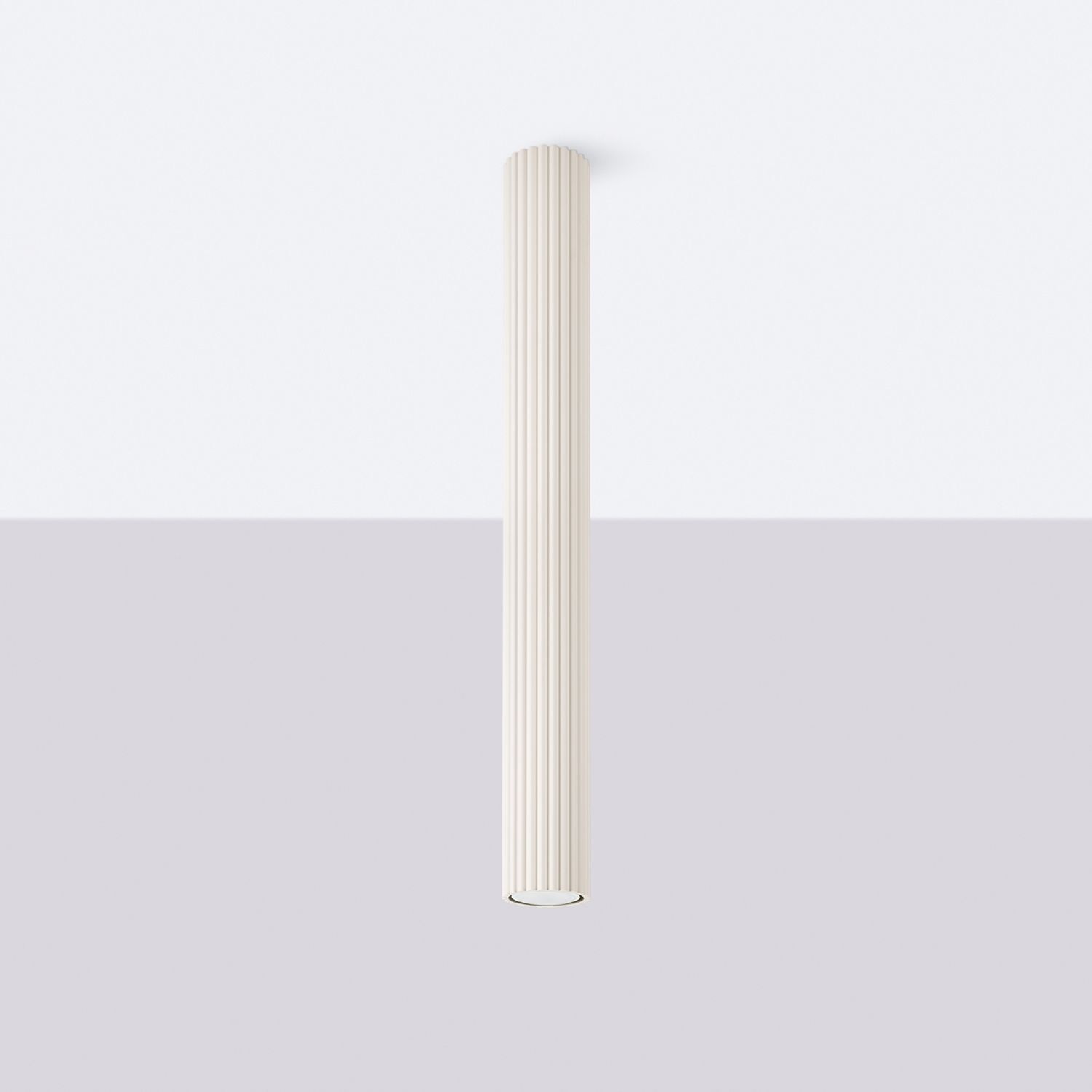 Spot à poser métal Ø 6,5 cm H : 60 cm GU10 en crème Moderne