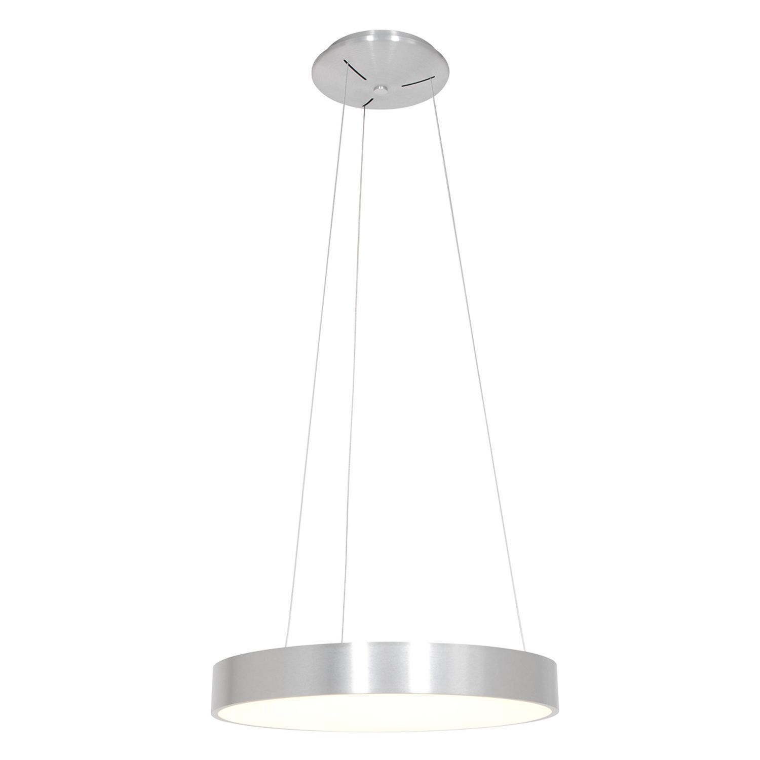 Lampe LED ronde à suspendre en argent Ø48 cm 2700 K confortable