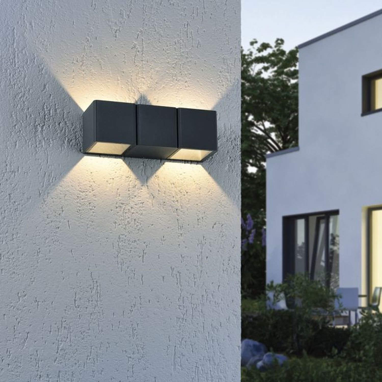 Applique LED extérieure aluminium IP54 22,5 cm anthracite