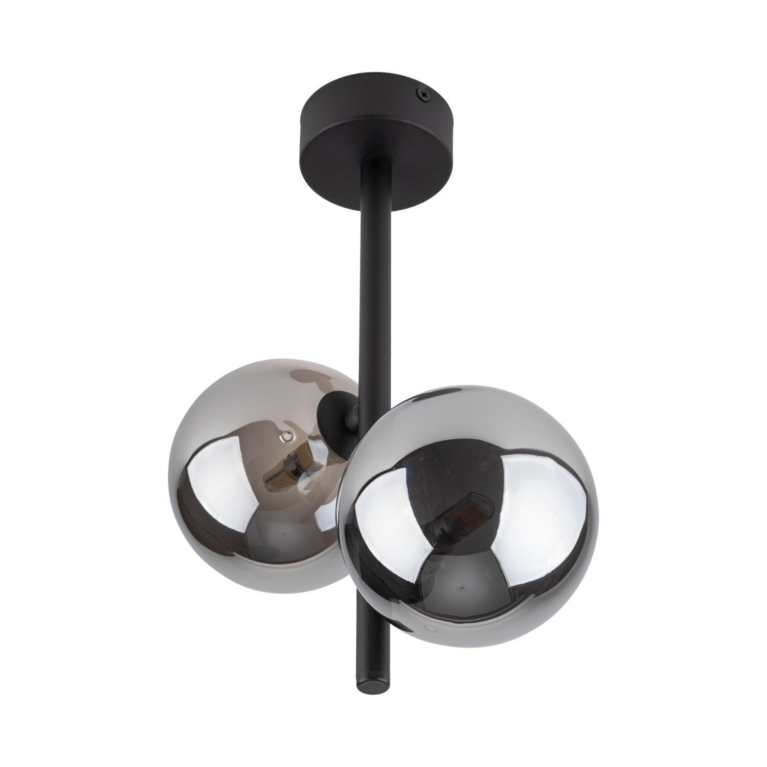 Plafonnier verre métal 2 flammes G9 gris noir Beleuchtung, Leuchte, Deckenventilator, Gerät, Elektrisches Gerät