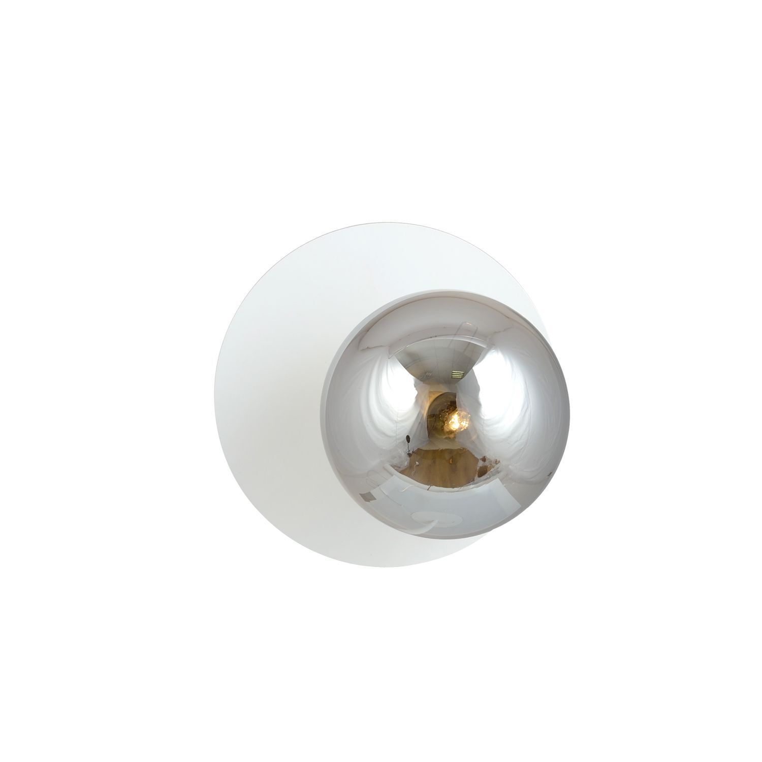 Applique Blanc Gris Ø 20 cm rond Boule Abat-jour E14
