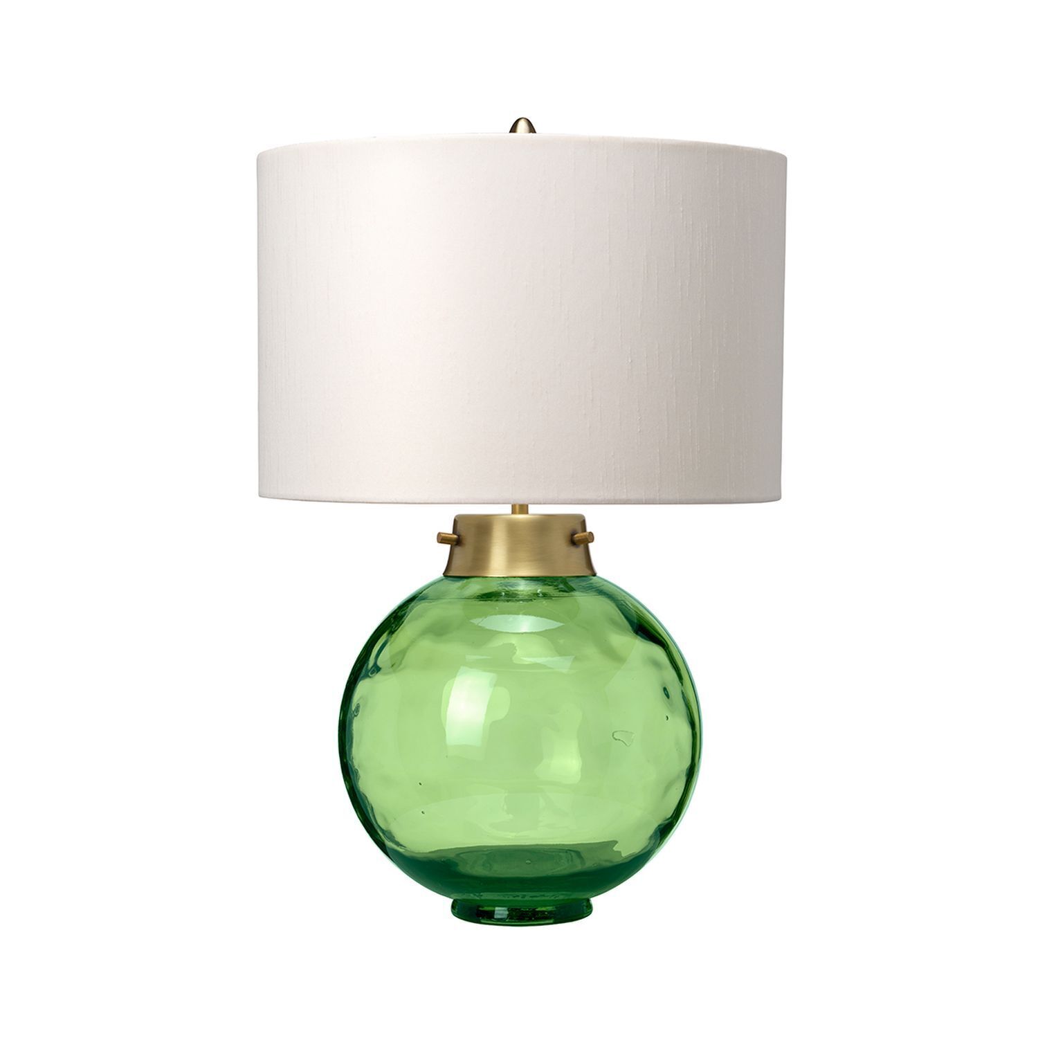 Lampe de table verre tissu en vert écru 55,5 cm LUBIELA