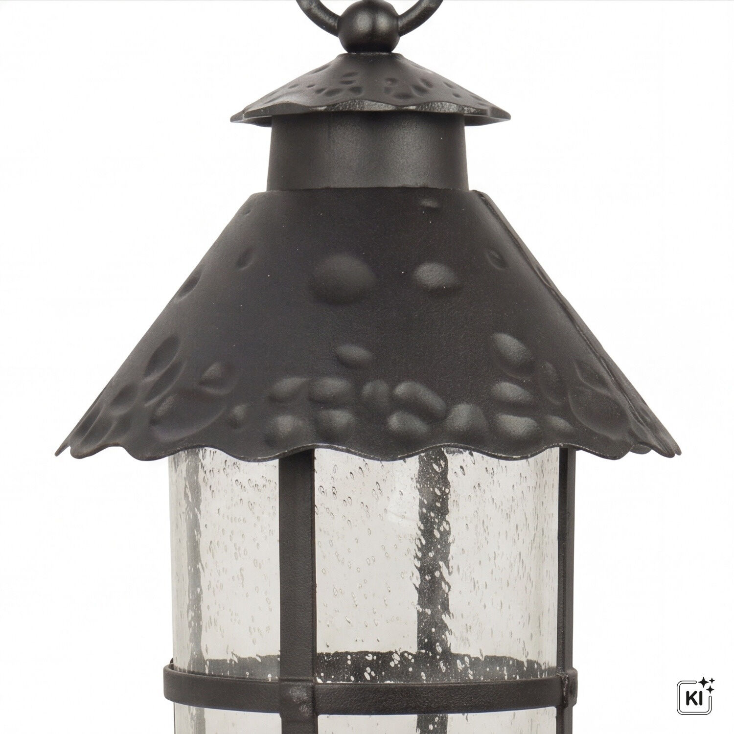 Laterne, Außenlampe, Schwarz, Metall, Glaskörper