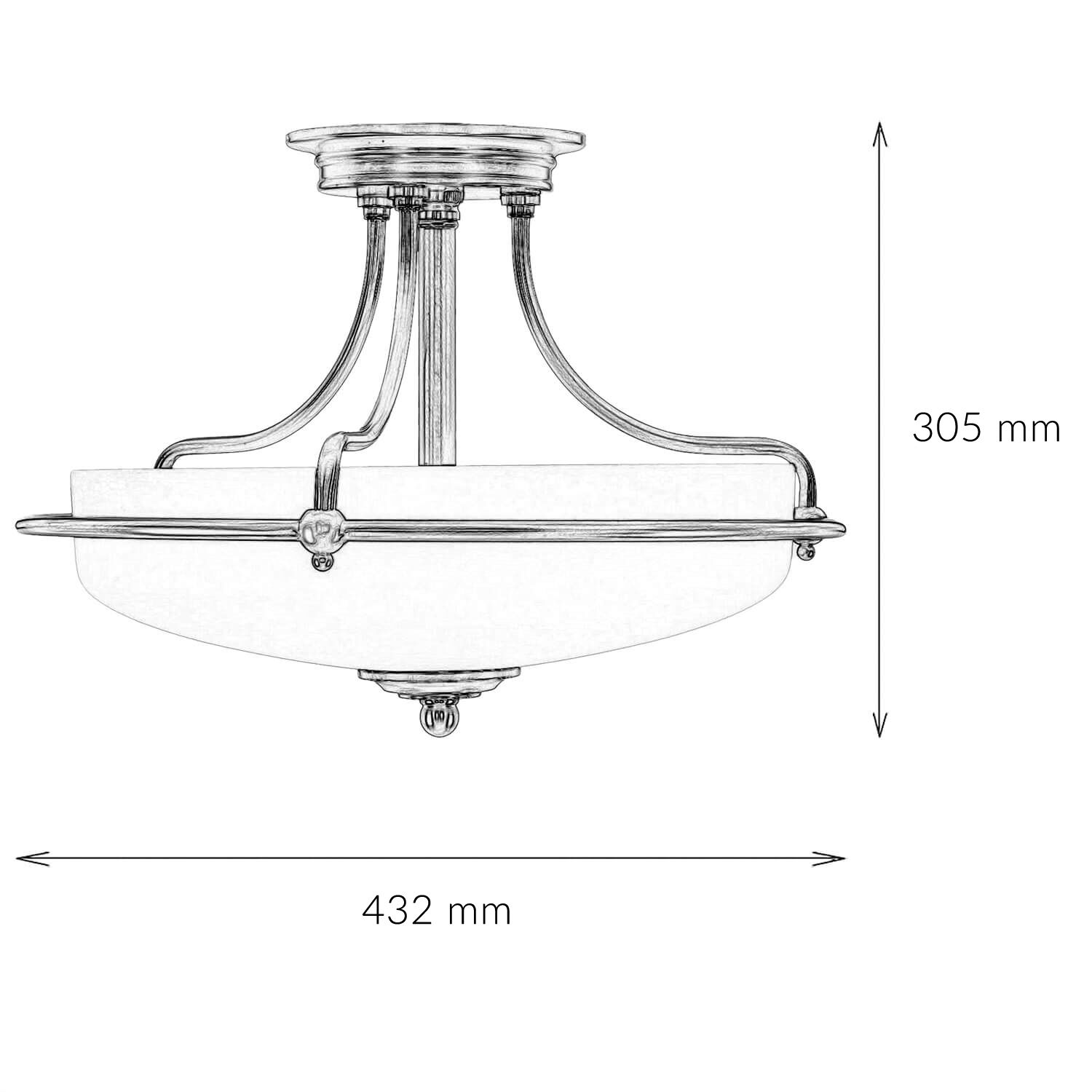 Plafonnier ASPERO Bronze Ø43cm Lampe de couloir Leuchte