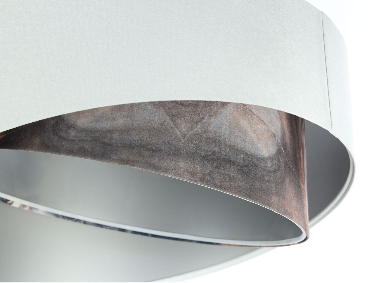 Suspension Salon rond D : 50 cm Tissu aspect velours