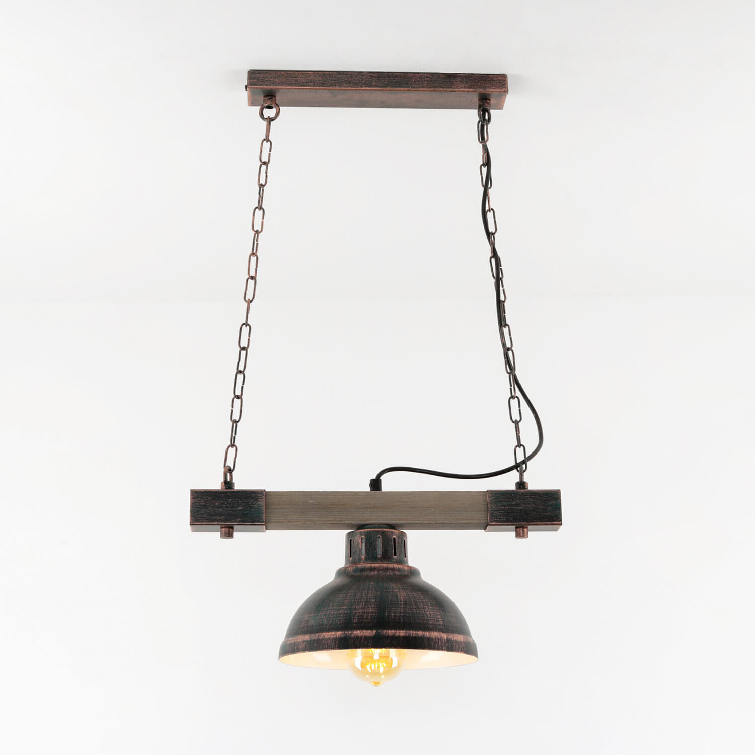 Lampe vintage suspendue HAKON Cuivre Antique Made in EU