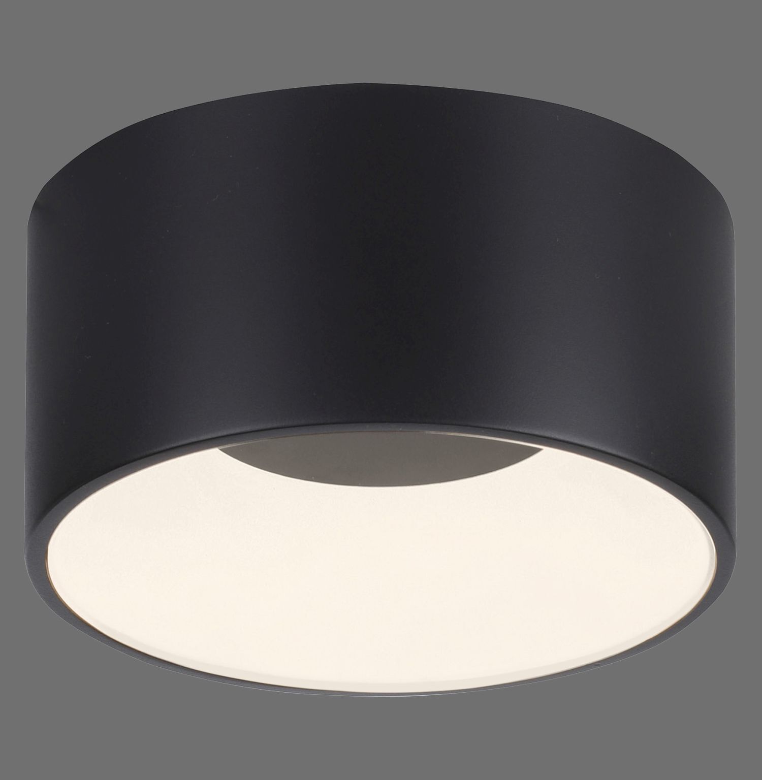Lampe de plafonnier ronde LED noire Ø16 cm 1500 lm dimmable