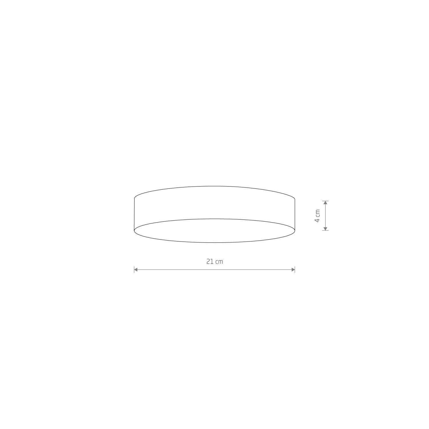 Petit plafonnier LED Ø 21 cm rond noir intérieur