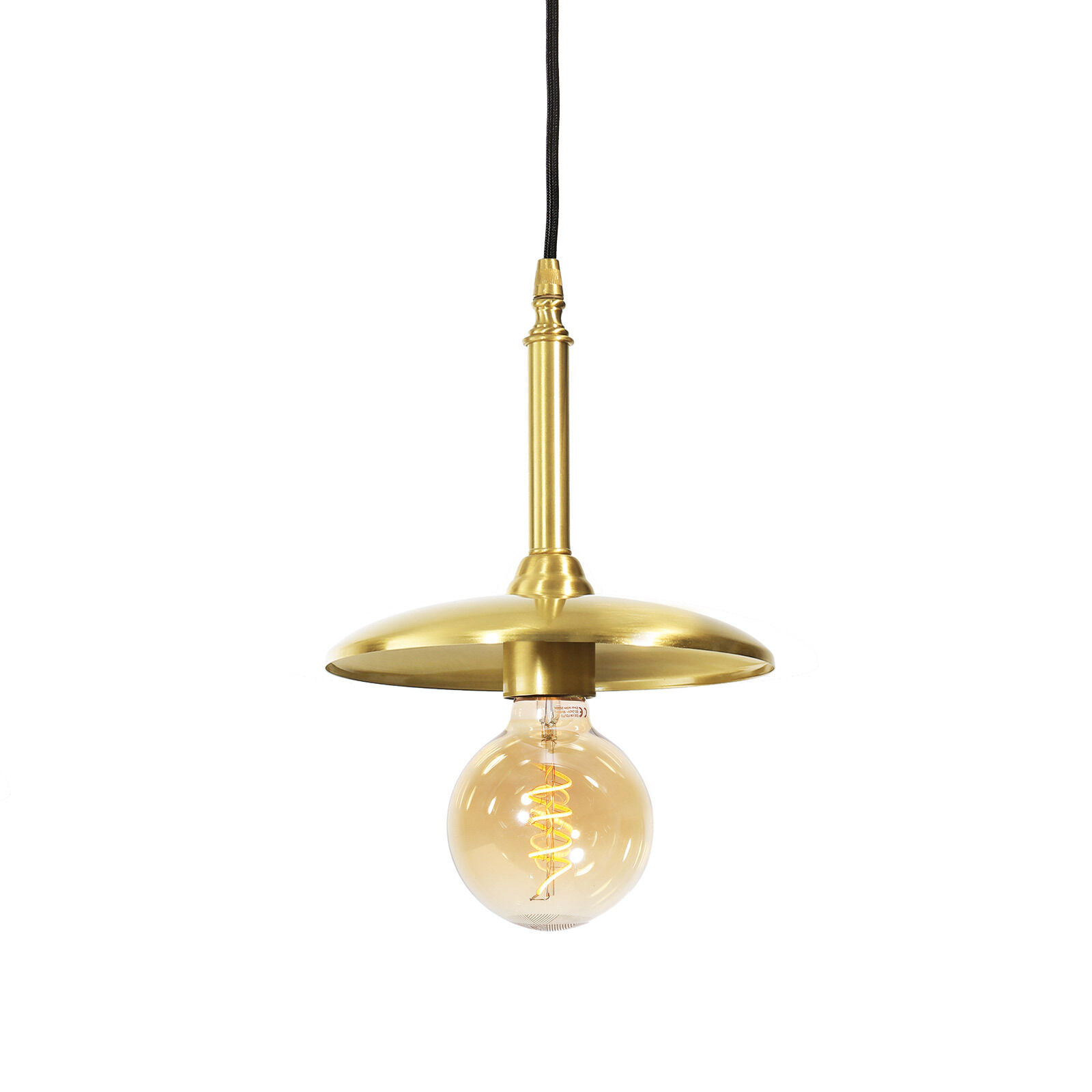 Lampe à suspendre à 4 flammes en bronze clair E27 laiton véritable