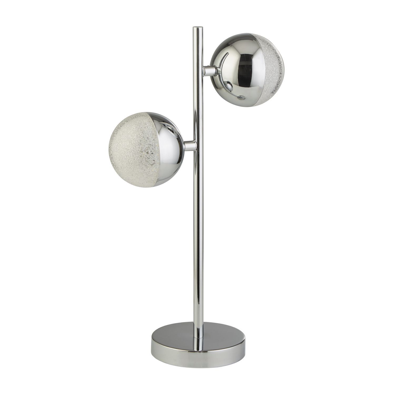 Lampe de table LED chrome 4000 K 1345 lm 45 cm métal rétro