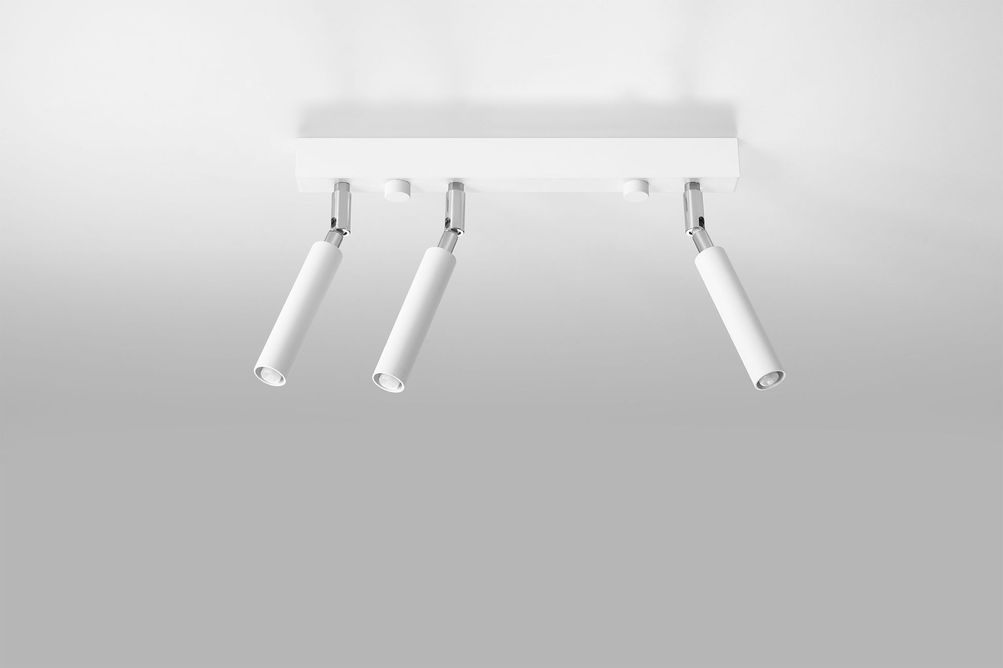 Spot de plafond métal 35 cm blanc orientable 3 flammes