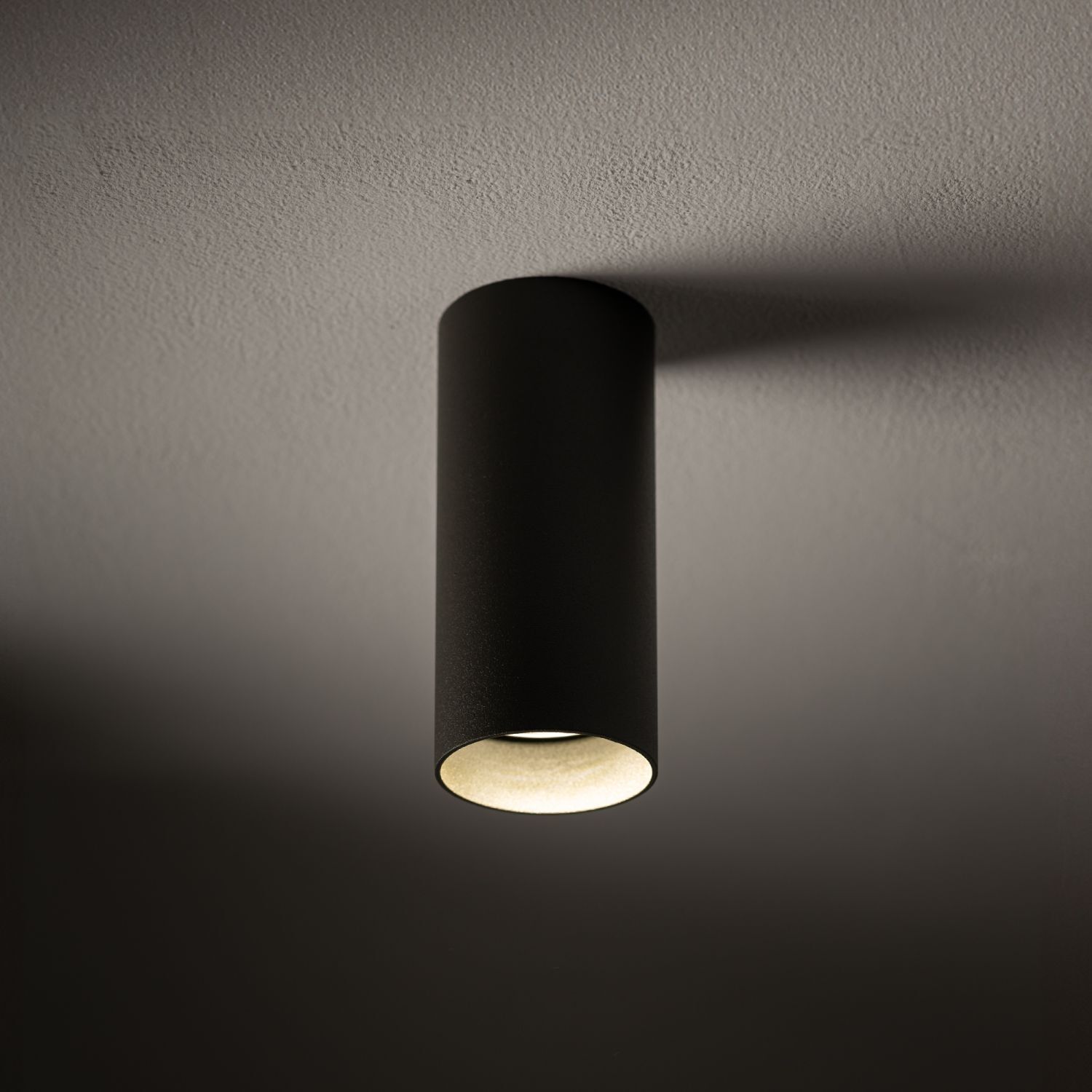 Spot de plafond gris métal GU10 rond Ø5,5 cm apparent