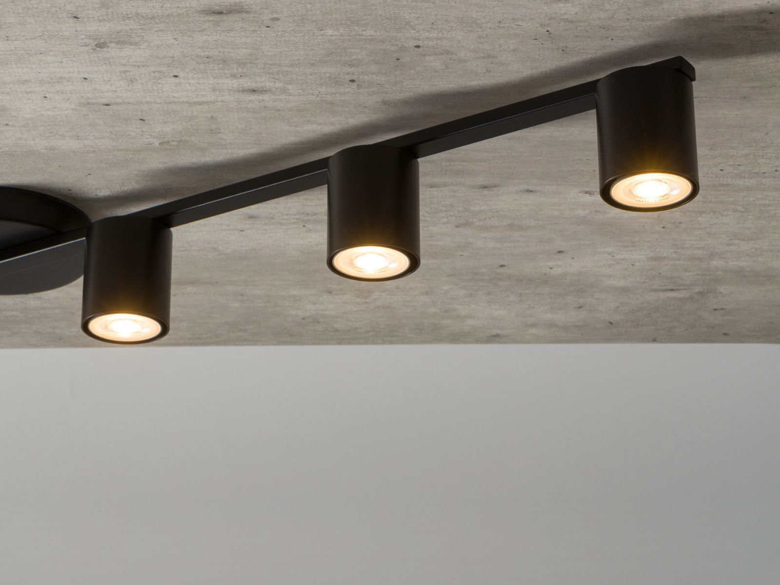 Plafonnier noir GU10 L:110 cm Multi-flamme Intemporel