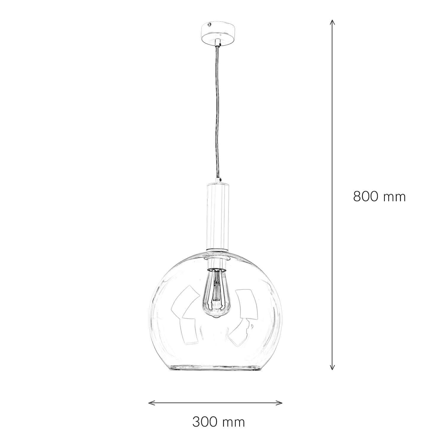 Lampe à suspension rétro en ambre LYSITOS Table à manger E27