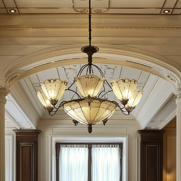 Kronleuchter, Pendelleuchte, Kunstglas, Decke, Raumbeleuchtung