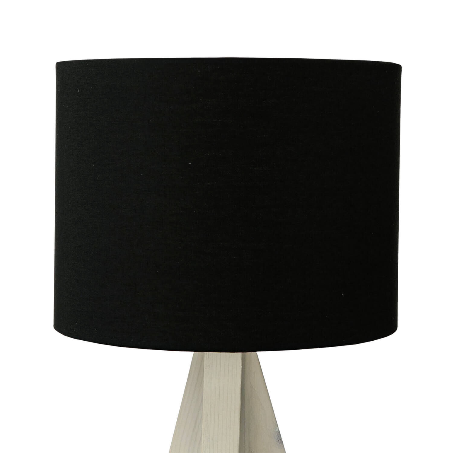 Petite lampe de table bois tissu H:31cm Ø17cm moderne