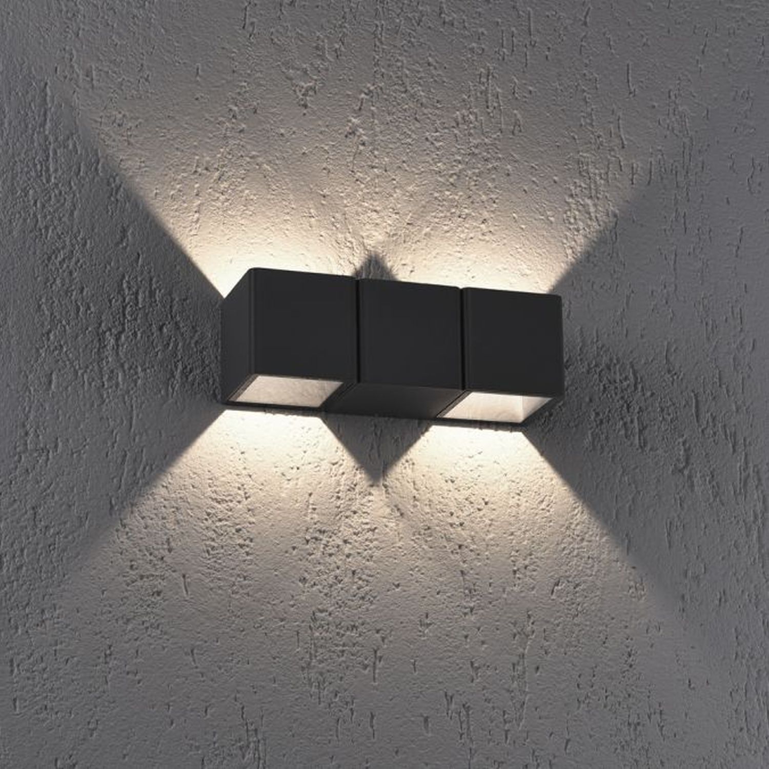 LED Wandleuchte außen Aluminium IP54 22,5 cm Anthrazit Architektur, Gebäude, Mauer