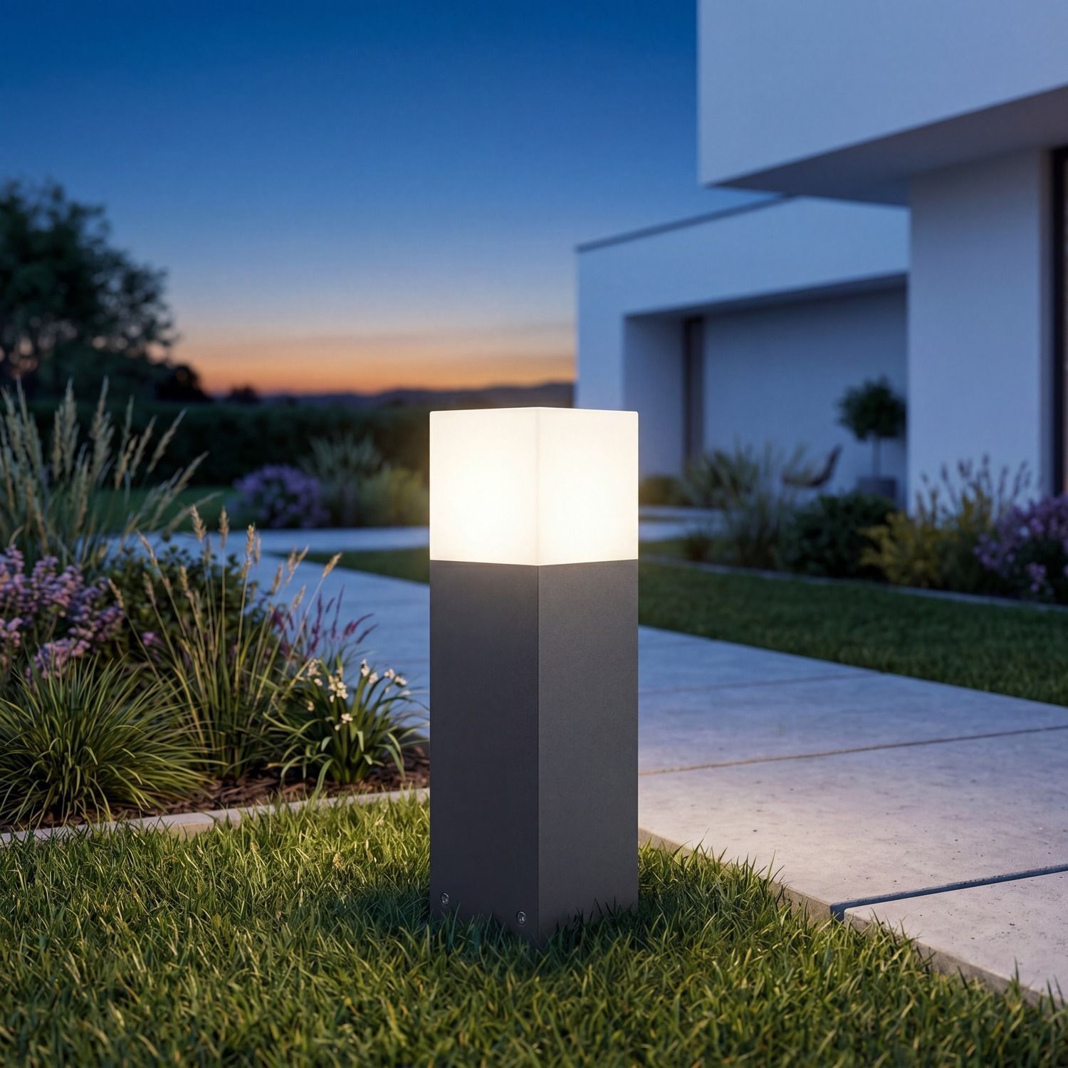 aussen-stehleuchte-wegeleuchte-awerne-1-flammig-anthrazit-modern-33cm-1 leuchten, bodenleuchte, gartenlampe, LED, außenbeleuchtung