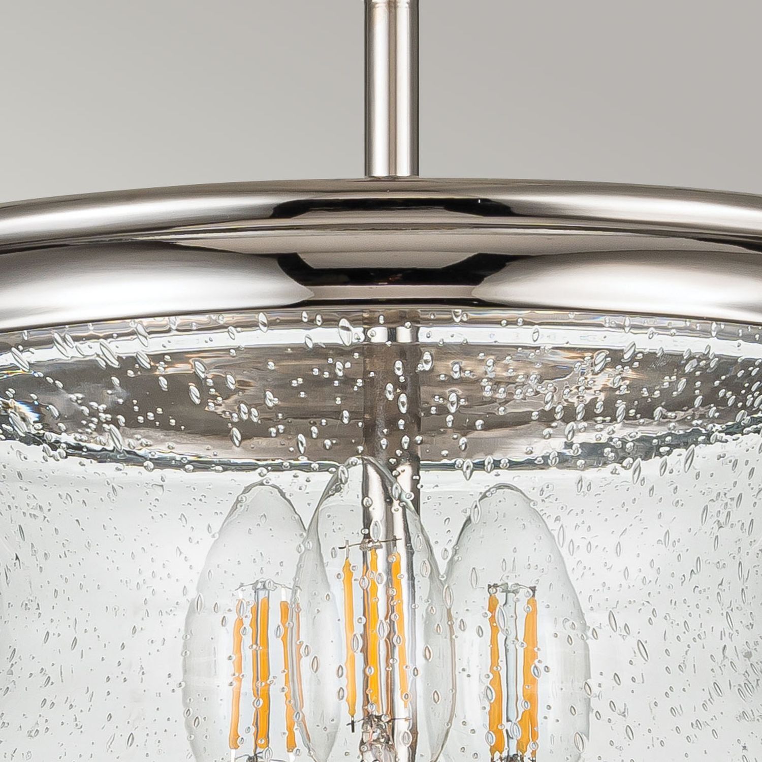 Lampe de plafonnier métal verre Ø 25,4 cm H : max. 1,4 m réglable