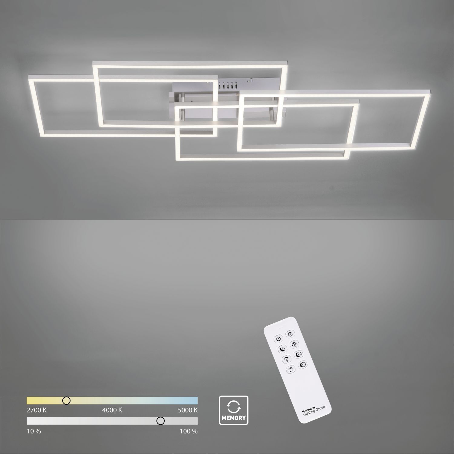 Plafonnier LED en acier L:95 cm 2700-5000 K orientable
