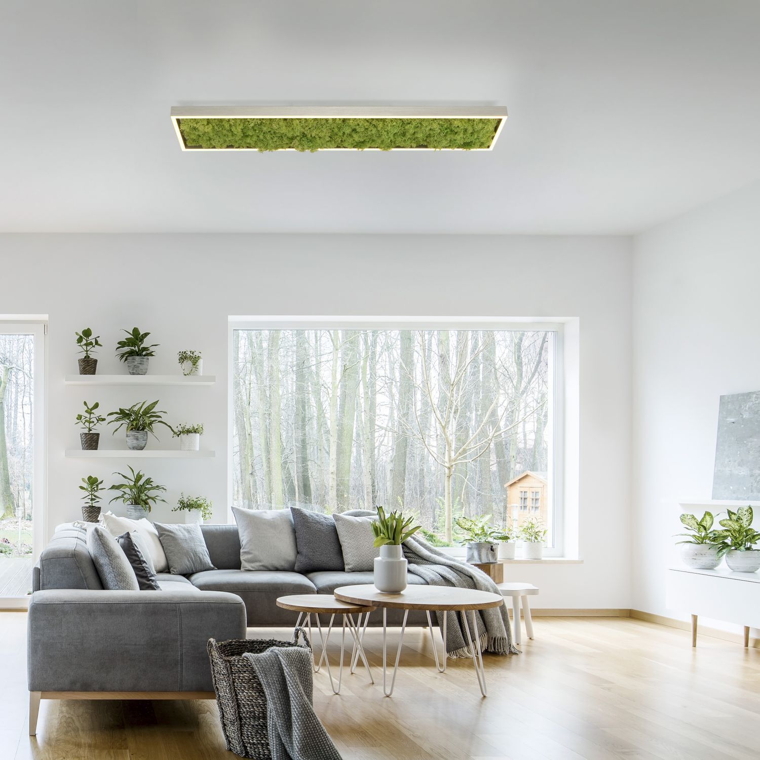 Plafonnier LED Mousse L:100 cm 3000 K 3550 lm en mousse