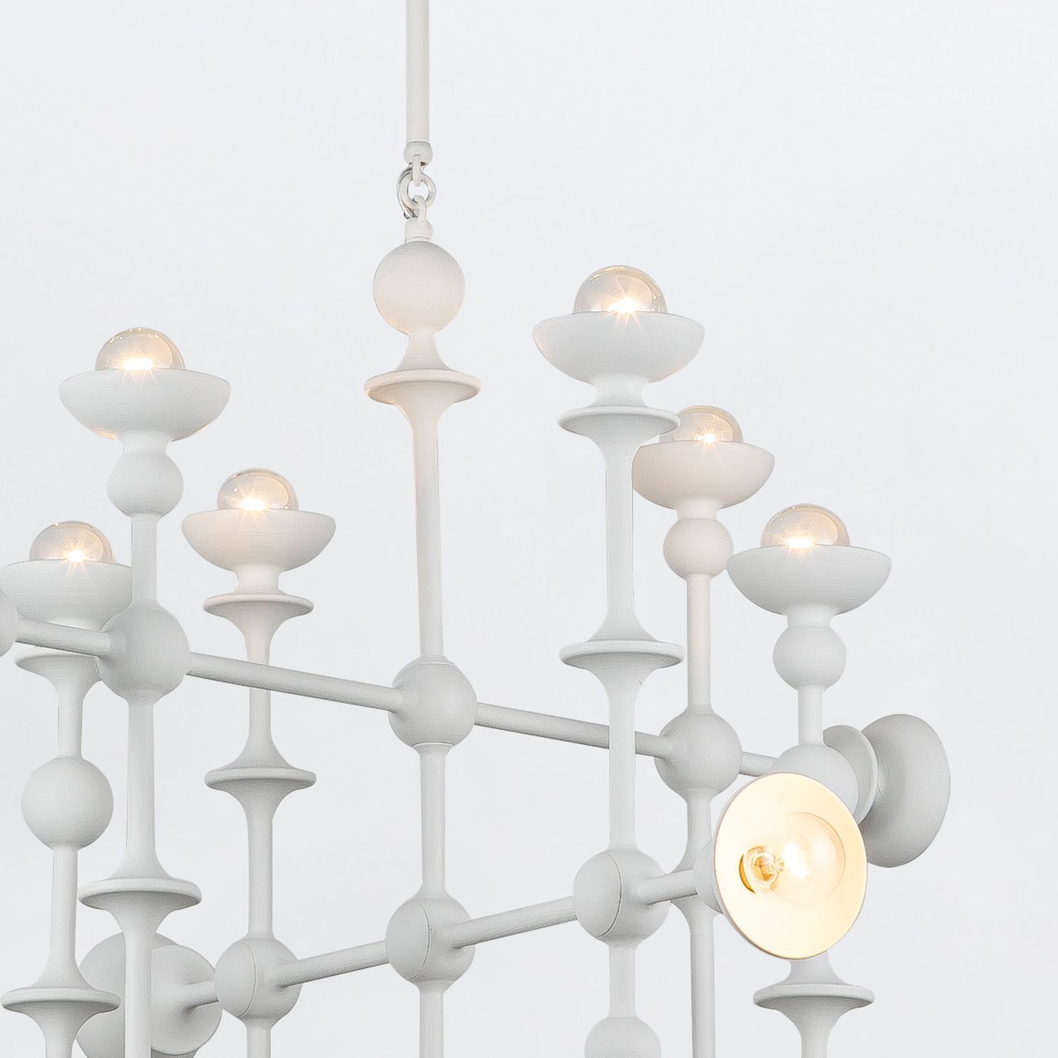 Chandelier, Deckenleuchte, Weiß, Mehrarmig, Moderner Stil