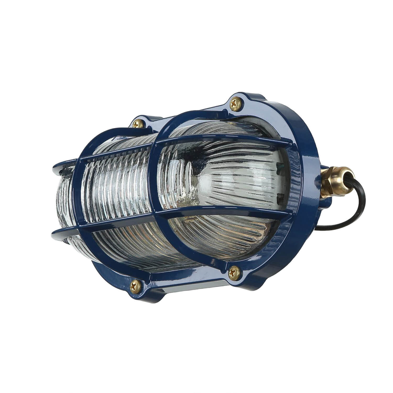 Applique murale extérieure Keller verre laiton véritable E27 IP64 L : 21 cm