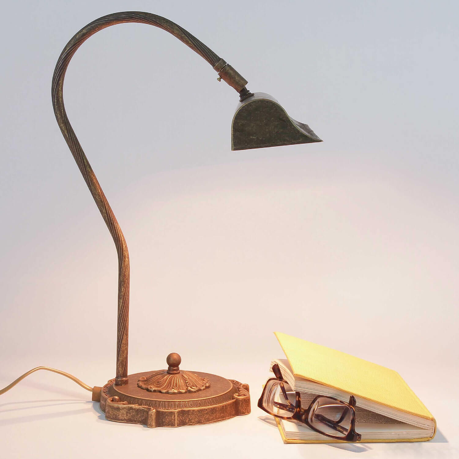 Lampe de table Bronze Clair en laiton véritable Premium