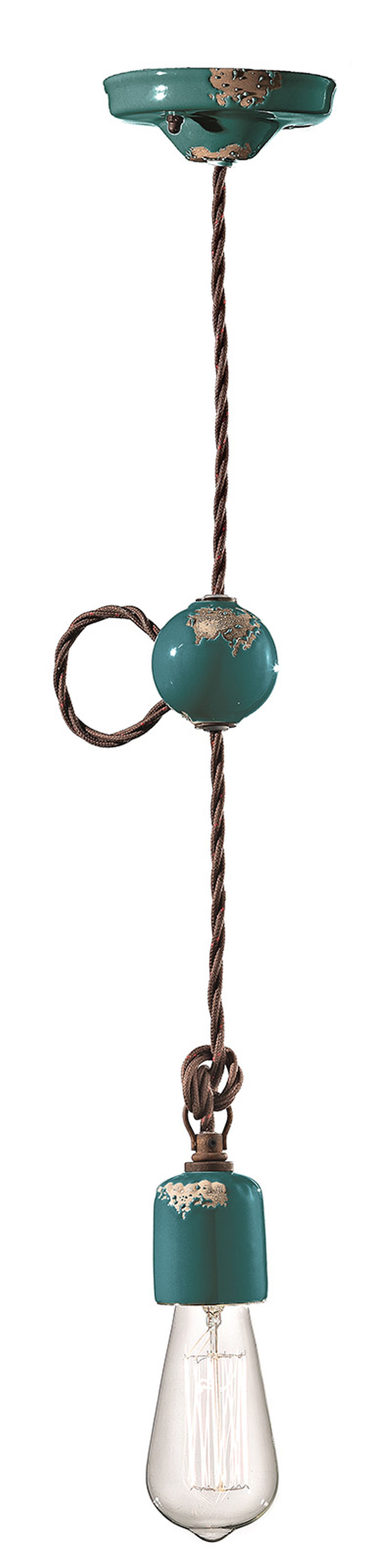 Suspension céramique E27 H : max. 120 cm Vintage ARASI