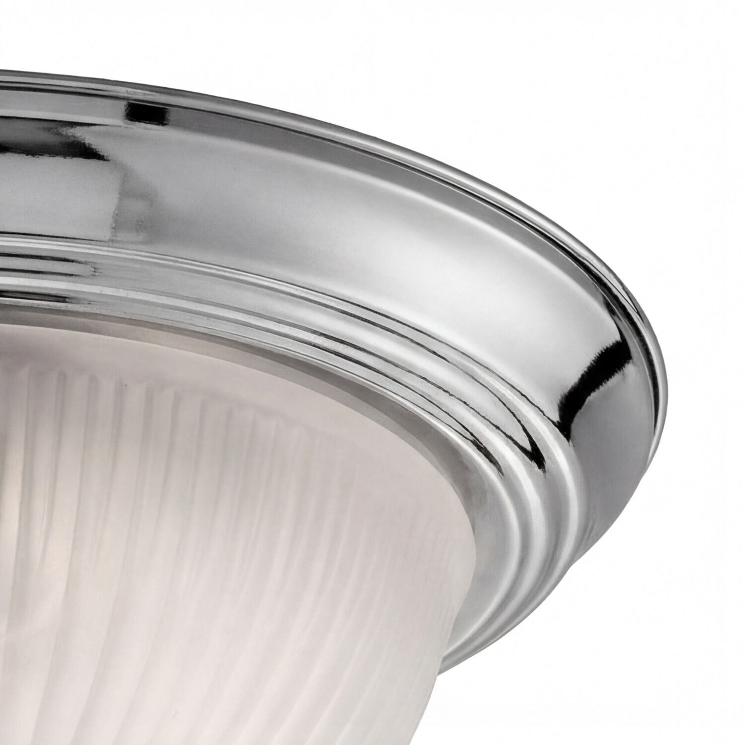 Deckenleuchte, Metallrahmen, Chrom, Rund, Lampe