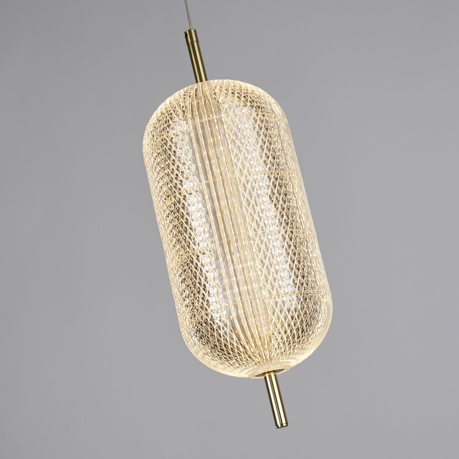 Lampe LED à suspendre métal en laiton 20 W 1845 lm Ø15 cm