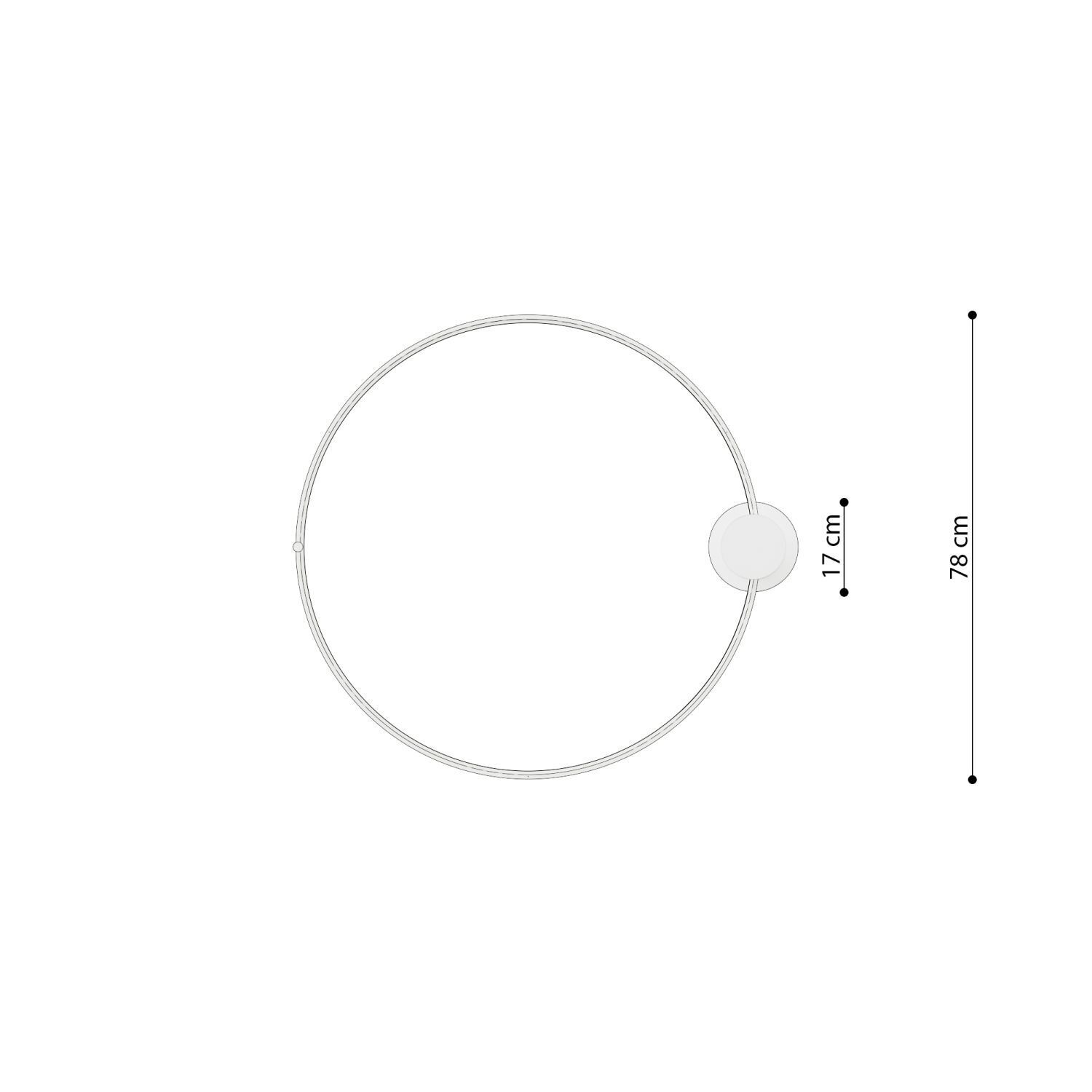 Ring Plafonnier LED Design moderne Ø 78 cm 3000 K 5520 lm