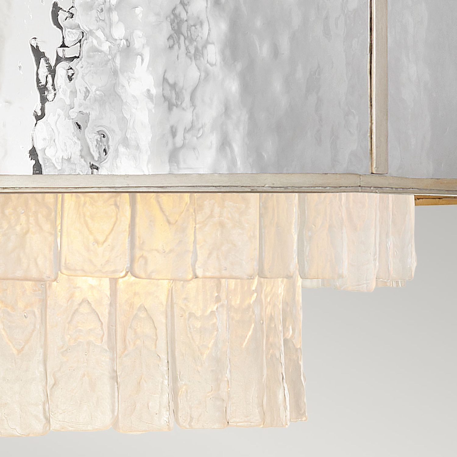 Lampe à suspendre cristal acier inoxydable Ø 66 cm H : max. 386,2 cm rond