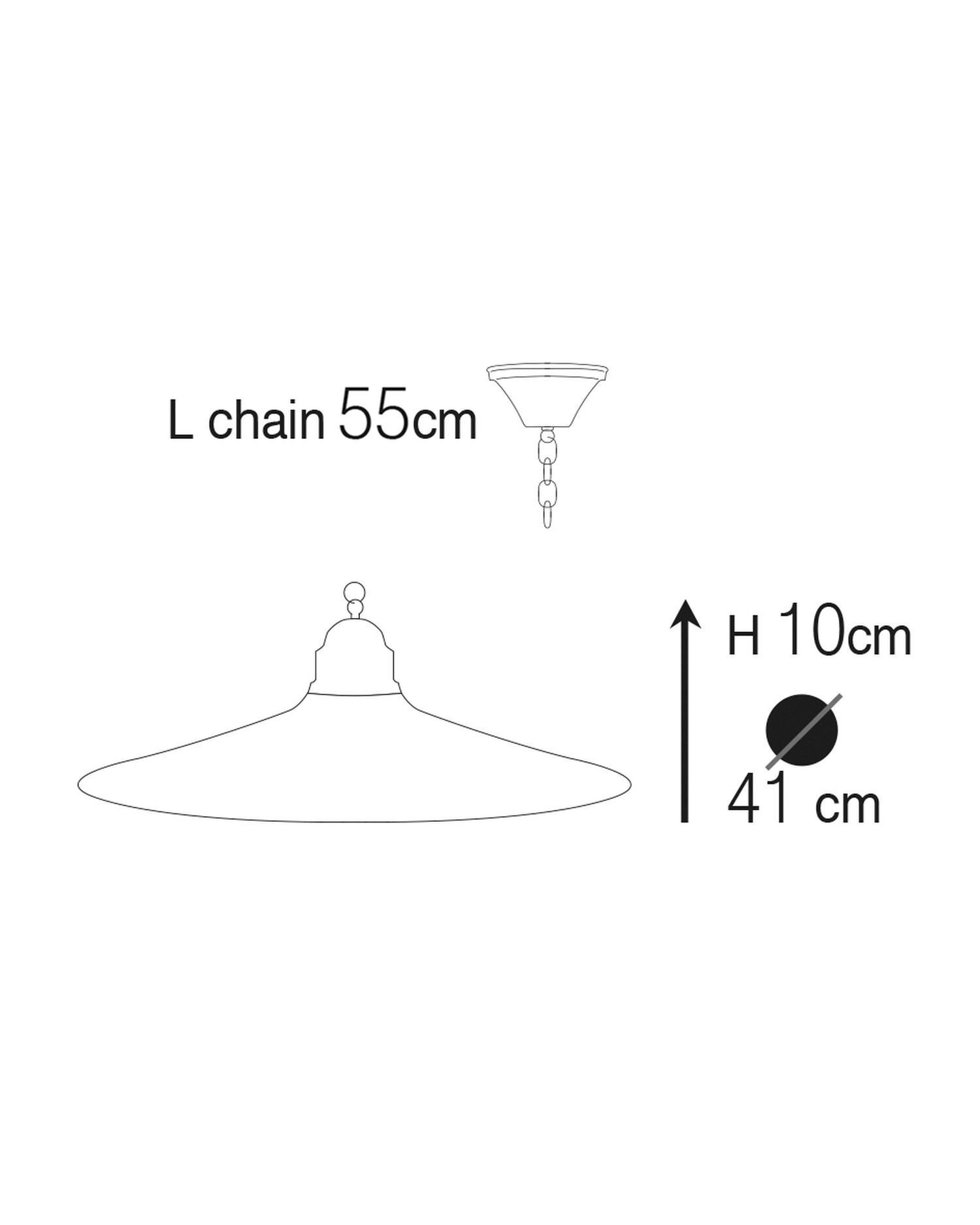 Lampe à suspendre extérieure laiton massif verre D : 41 cm IP23 E27