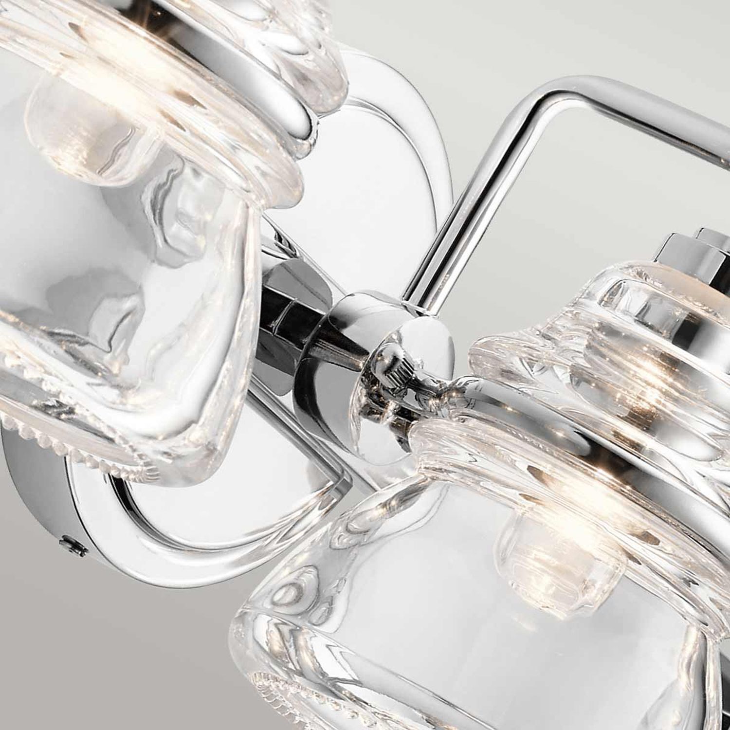 Lampe de salle de bain miroir métal verre 55,9 cm de large IP44 G9 LED
