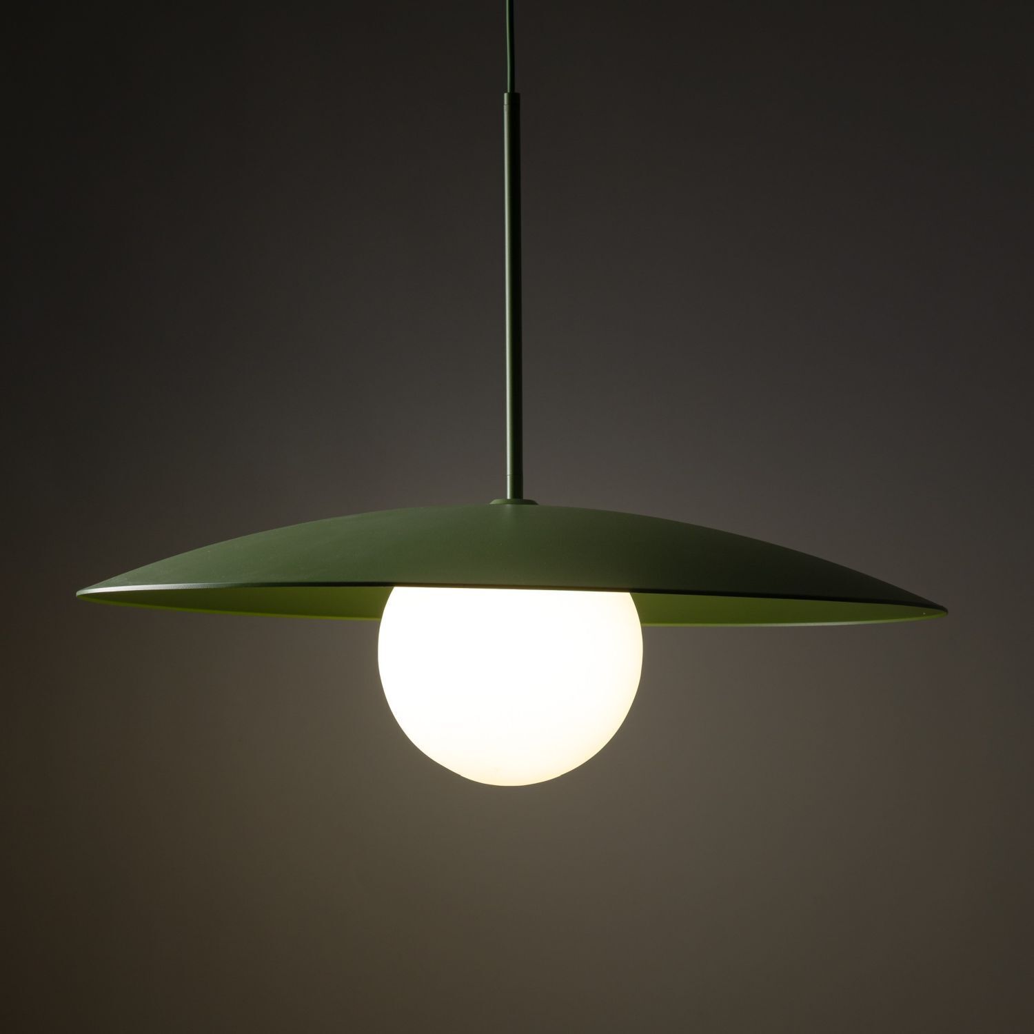 Lampe à suspendre verte Boule de verre à faible éblouissement E27 Ø65 cm confortable